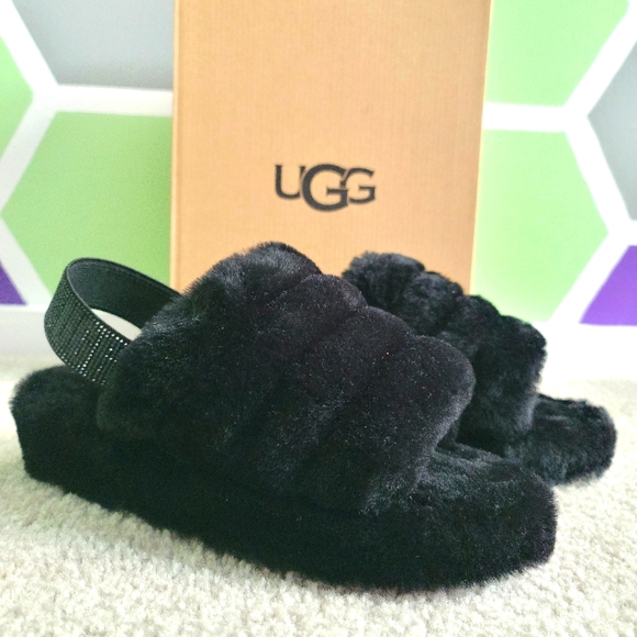 Ugg Fluff Yeah Slides - Picture 1 of 5